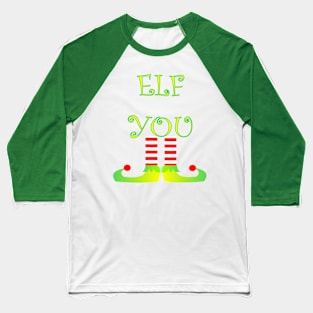 1980s Matching Family Christmas Funny  Elf Baseball T-Shirt